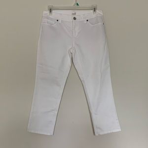 J. Jill White Authentic Fit Cropped Denim Jeans